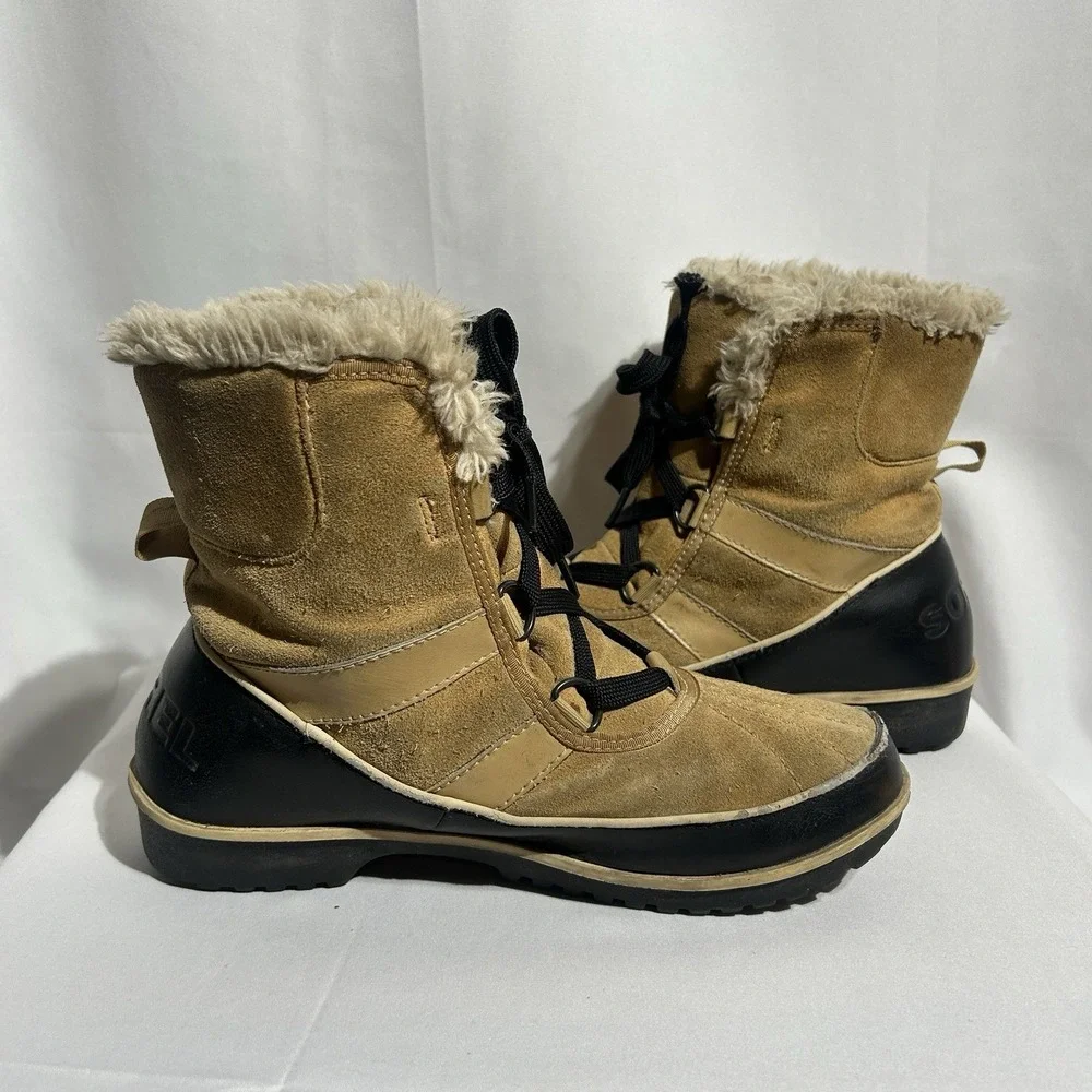SOREL Womens Winter Snow Tivoli II Suede Short Boot NL2089-373 Sz 8.5 Waterproof